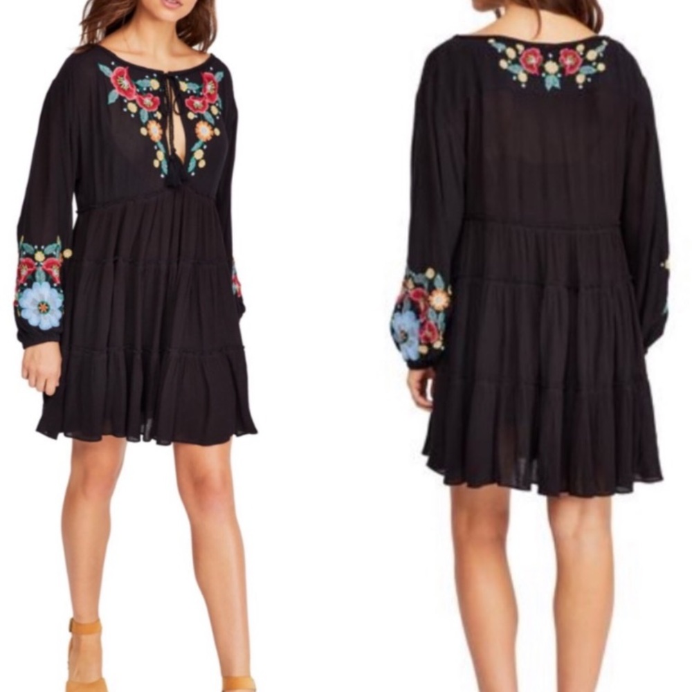 🆕 Free People Spell On You Embroidered Mini Dress - Picture 2 of 13